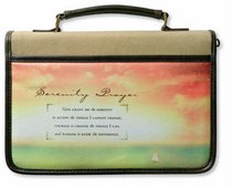 Serenity Prayer Canvas with Distressed Leather-Look LG