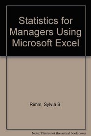 Statistics For Managers: Using Microsoft Excel