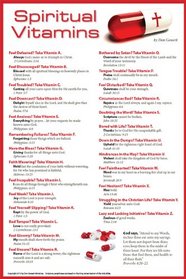 Spiritual Vitamins Poster Print