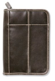 Distressed Leather-Look Brown with Stitching Accent XL