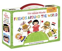 Friends Around the World - Disney It's A Small World 4 Board Books & 75 Stickers