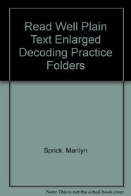 Read Well Plain Text Enlarged Decoding Practice Folders