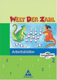 Welt der Zahl 2. Arbeitsbltter mit CD-ROM. Fr Hessen, Rheinland-Pfalz, Saarland