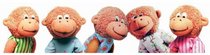Eileen Christlelow's Five Little Monkeys Finger Puppet Playset