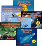 Libros bilinges de ciencias/Bilingual Science Readers: Animales polares en peligro/Polar Animals in Danger, Ballenas/Whales, De semilla a planta/From Seed to Plant, Seres vivos/Living Things, El sistema solar/The Solar System, y Tiburones/Sharks