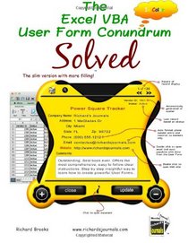 The Excel VBA User Form Conundrum Solved: The slim version with more filling! In Color.