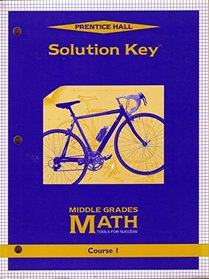 Solution Key Middle Grades Math Course 1