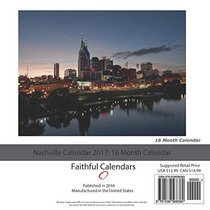 Nashville Calendar 2017: 16 Month Calendar