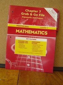 Mathematics Chapter 7 Grab&Go File Exponents and Powers