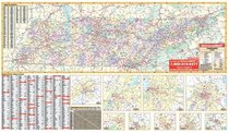 Tennessee State Wall Map - 70x42 - Laminated on Roller
