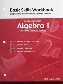 Algebra 1: Concepts and Skills. Basic Skills Workbook: Diagnosis & Remediation (Teacher's Edition)