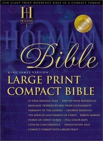Bible King James Version: Black Bonded Leather Compact