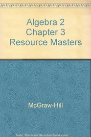 Algebra 2 Chapter 3 Resource Masters