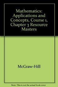 Mathematics: Applications and Concepts, Course 1, Chapter 3 Resource Masters