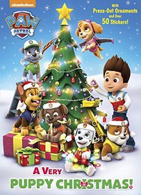 A Very Puppy Christmas! (PAW Patrol) (Color Plus Cardstock and Stickers)