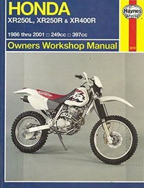 Haynes Honda XR250 and XR400 1986-2001 Repair Manual