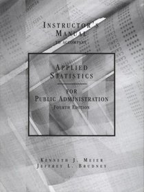 Applied Statistics for Public Administration With Data Disk