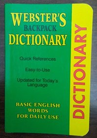 Webster's Backpack Dictionary (Webster's Backpack, Dictionary)