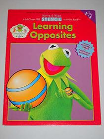McGraw Hill Write & Wipe Stencil Activity Book Learning Opposites