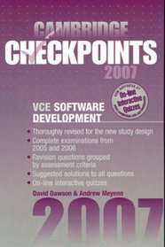 Cambridge Checkpoints VCE Software Development 2007