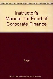 Instructor's Manual: Im Fund of Corporate Finance