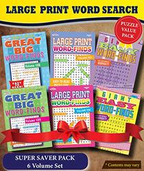 KAPPA Super Saver LARGE PRINT Word Search Puzzle Pack -  (Pack of 6) Full Size Books