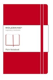 Moleskine Classic Red Notebook, Plain Large