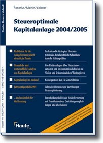 Steueroptimale Kapitalanlagen 2004/2005.