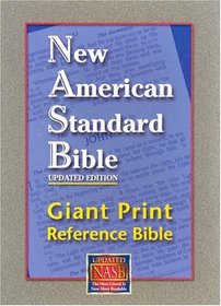 NASB Giant Print Reference Bible (Black Genuine Leather)