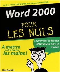 Word 2000 pour les nuls