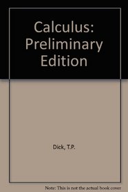 Calculus: Preliminary and Source Book (Calculus Preliminary Edition)