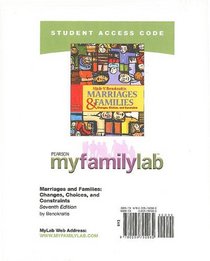MyFamilyLab Student Access Code Card for Marriages and Families (standalone) (7th Edition) (Myfamilylab (Access Codes))