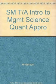 SM T/A Intro to Mgmt Science Quant Appro