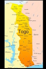 Map of Togo Journal: 150 page lined notebook/diary
