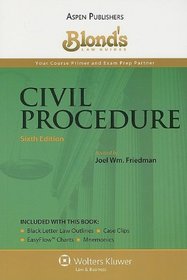 Blonds Civil Procedure (Blond's Law Guides)
