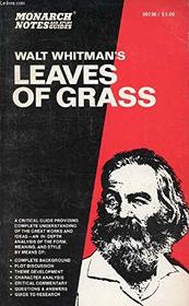 Monarch Notes on Walt Whitman's Leaves of Grass
