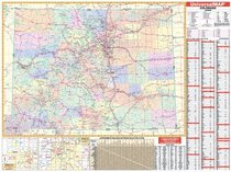 Colorado Wall Map - 68x50-Lamminated on Roller