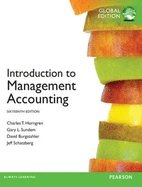 Introduction to Management Accounting (Prentice-Hall series in accounting)