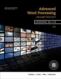 Advanced Word Processing, Lessons 56-110: Microsoft Word
