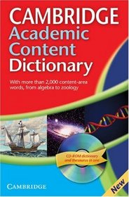 Cambridge Academic Content Dictionary Paperback with CD-ROM (Dictionary & CD Rom)