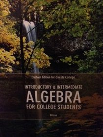 Introductory and Intermediate Algebra Custom Cuesta College