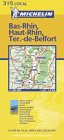 Michelin Bas-Rhin, Haut-Rhin, Territoire De Belfort: Includes Plans for Strasbourg, Colmar, Belfort (Michelin Local France Maps)