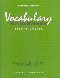 Vocabulary for Achievement, 2nd Course, Grade 8