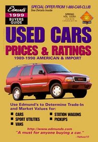 Edmunds 1999 Used Cars Prices & Ratings: Spring Edition (Edmundscom Used Cars and Trucks Buyer's Guide)