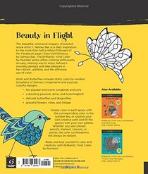 Brilliantly Vivid Color-by-Number: Birds and Butterflies: Guided coloring for creative relaxation--30 original designs + 4 full-color bonus prints--Easy tear-out pages for framing