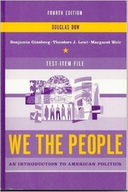 Test-item File We the People an Introduction to American Politics