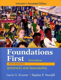 Foundations First with Readings, Sentences and Paragraphs, Third Edition (Instructor's Annotated Edition)