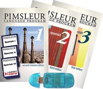 Pimsleur Spanish I, II and III (Comprehensive) with Audiofy USB Reader (Audiofy Digital Audiobook Chips)