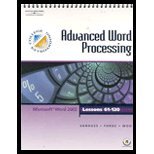 College Keyboarding : Advanced Word Processing, Lessons 61-120-Textbook Only