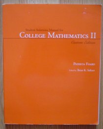 College Mathematics II: Custom Edition (Taken From Algebra and Trigonometry, Second Edition)